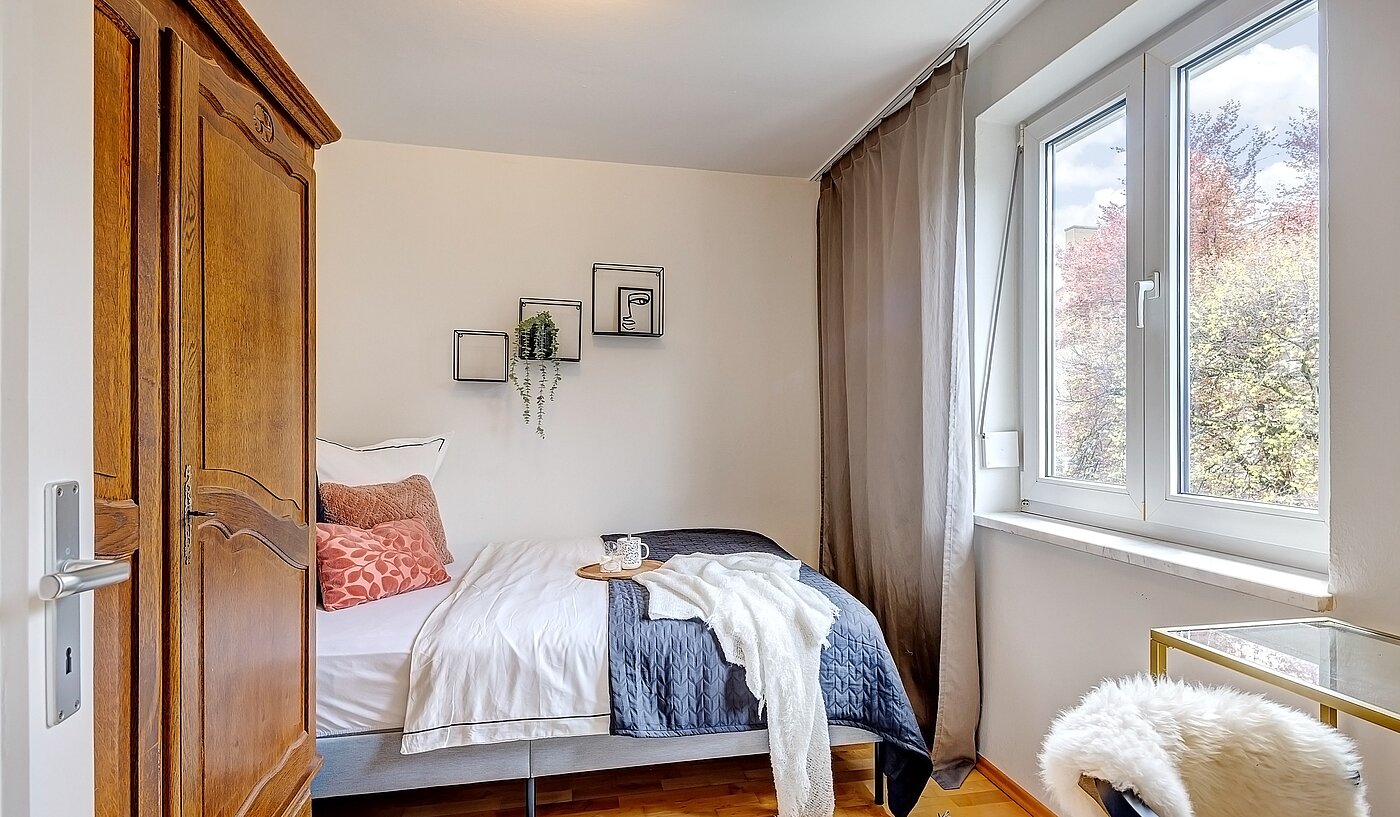 Apartamento de 1.5 habitaciones | München-Schwabing | 70014 | Schlafzimmer mit...