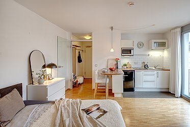 Milbertshofen: Vivienda de 1 ambiente en sitio tranquilo