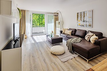 Bogenhausen: Encantador piso amueblado de 3,5 habitaciones con zona de bienestar - libre