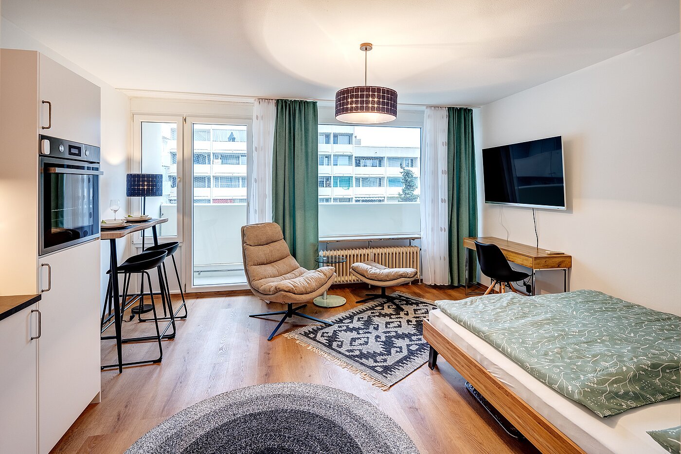Apartment de 1 habitación | München-Pasing | 70302 | Wohn- und Schlafbereich