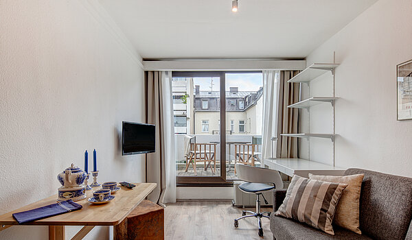 Apartment de 1 habitación | München-Maxvorstadt | 70448 | Große Fensterfront
