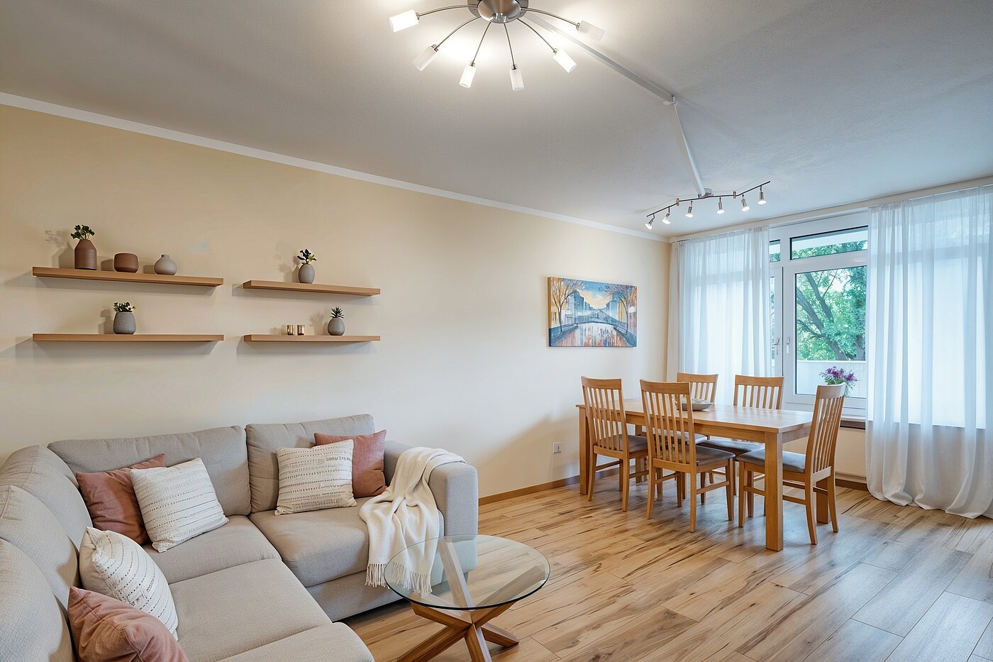 Apartamento de 4 habitaciones | München-Aubing | 70276 | KI-generiertes Möblierungsbeispiel