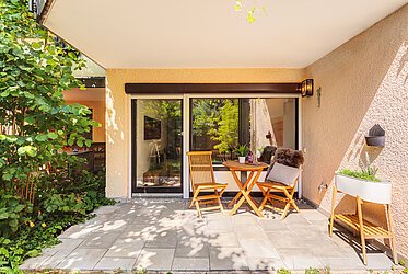 Thalkirchen: elegante apartamento de 1,5 habitaciones con jardín - libre