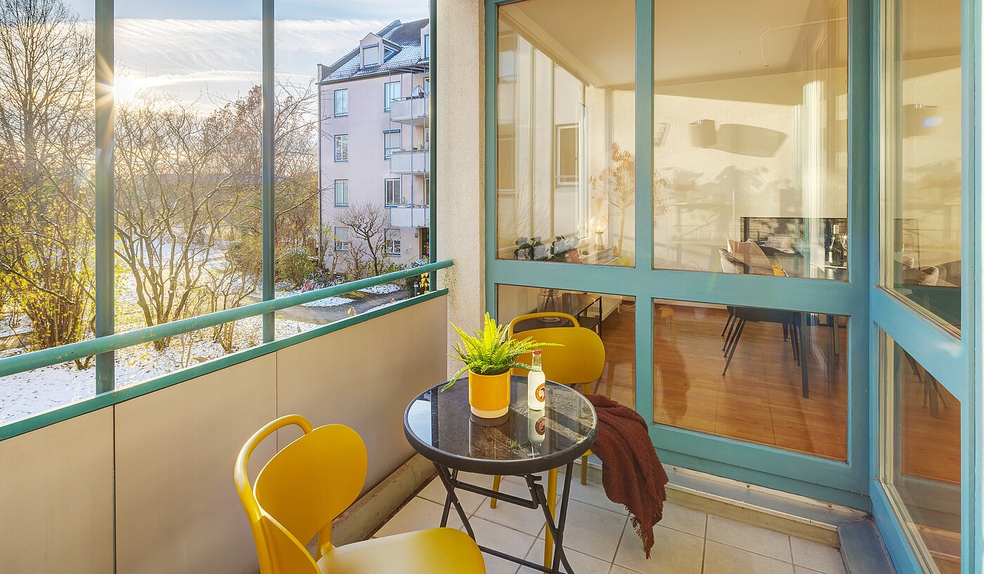 Apartamento de 3 habitaciones | München-Bogenhausen | 70085 | Südbalkon mit Blick...