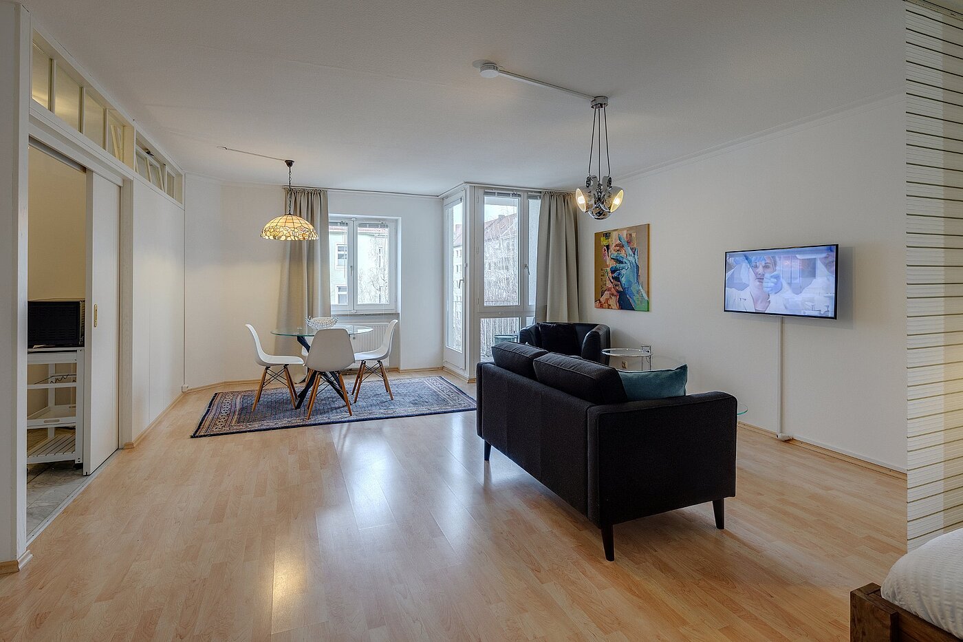 Apartamento de 1 habitación | München-Lehel | 2001ML10 | Wohnen und Schlafen