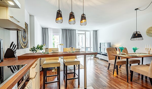 Apartamento de 2 habitaciones | München-Schwabing | 70434 | ...und Frühstückstheke...