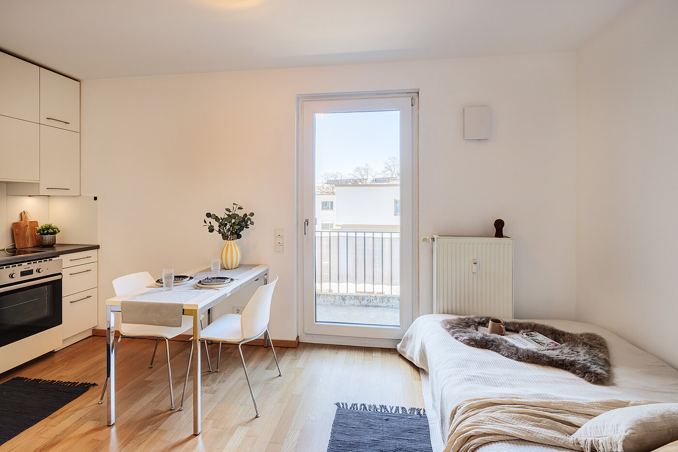 Apartment de 1 habitación | München-Ramersdorf | 70415 | Wohn- und Schlafzimmer