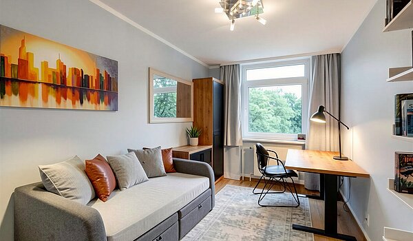 Apartamento de 4 habitaciones | München-Aubing | 70276 | KI-generiertes Möblierungsbeispiel