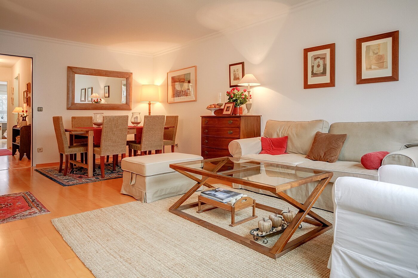 Apartamento de 3 habitaciones | München-Au | 2003ML17 | Helles Wohnzimmer mit Essplatz