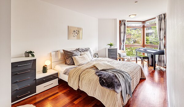 Apartamento de 3 habitaciones | München-Schwabing | 2202ML12 | Blick ins Schlafzimmer...