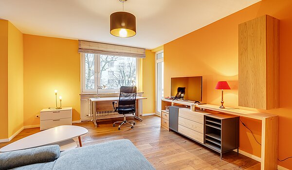 Apartamento de 2 habitaciones | München-Bogenhausen | 70287 | Helles Wohnzimmer mit...