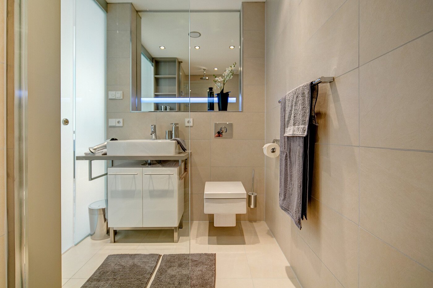 Apartamento de 1 habitación | München-Bogenhausen | 1807ML5 | Duschbad mit Glasschiebetür...
