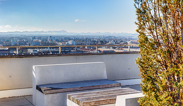 Apartment de 1.5 habitaciones | München-Neuhausen | 70179 | Dachterrasse mit 360° Panorama...