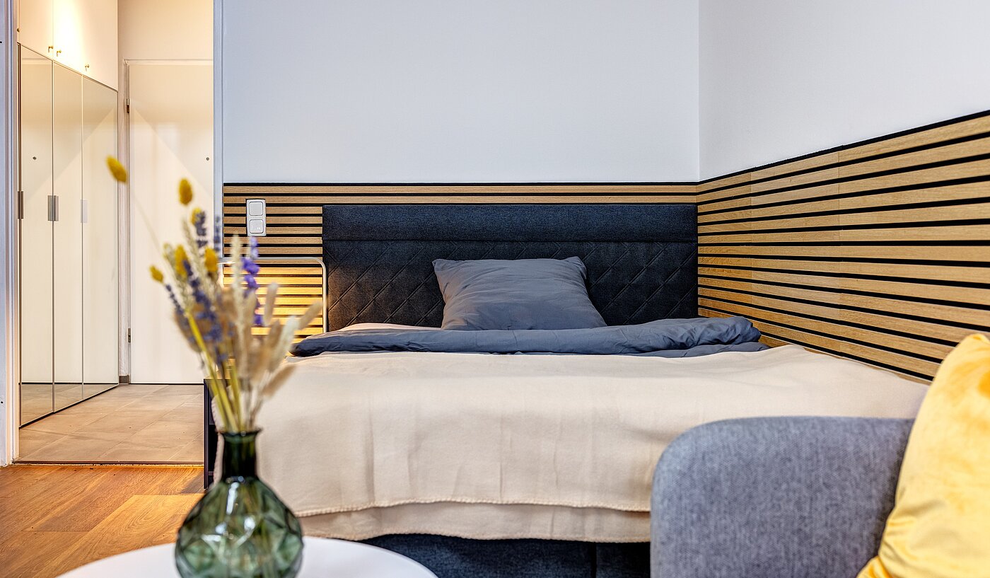 Apartment de 1 habitación | München-Milbertshofen | 70183 | Gemütliches Bett