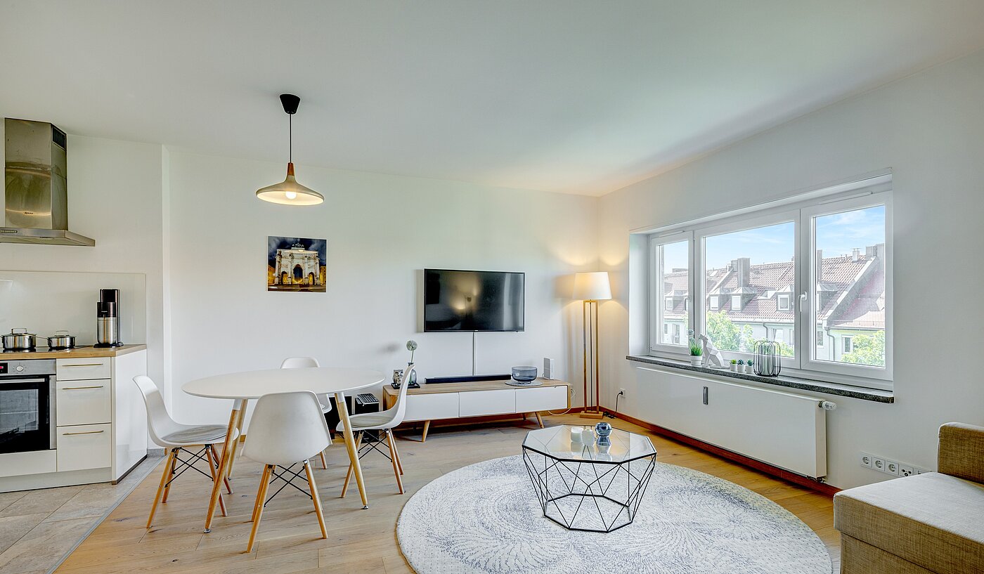 Apartment de 1 habitación | München-Schwabing | 70198 | Gemütlicher Essbereich