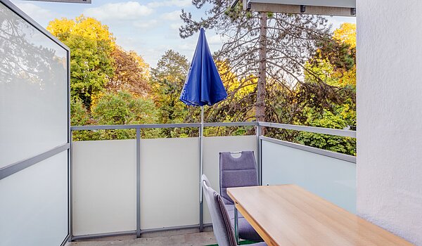 Apartamento de 1 habitación | München-Bogenhausen | 70264 | Balkon mit Blick...