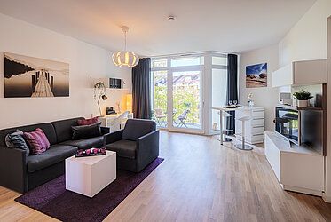 Bogenhausen: Vivienda de 1,5 habitaciones con balcón, elegante, moderno - vacante