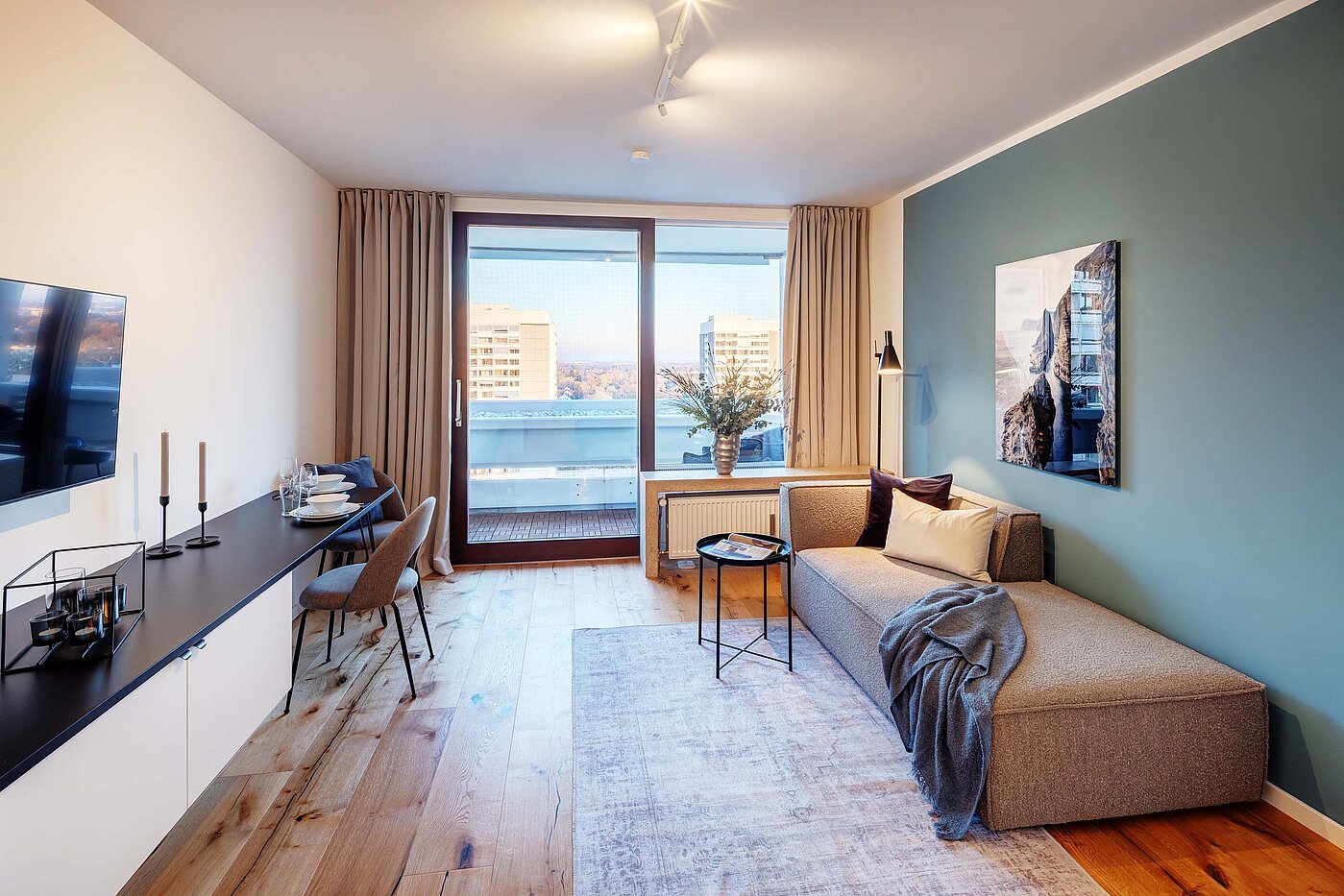 Apartamento de 1 habitación | München-Bogenhausen | 70457 | Zugang zur Loggia