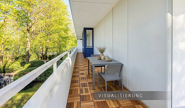 Apartamento de 3.5 habitaciones | München-Bogenhausen | 703052 | Schattiger Nordbalkon (Visualisierung)