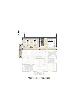 Grundriss Obergeschoss Gewerbe - nicht maßstabsgetreu