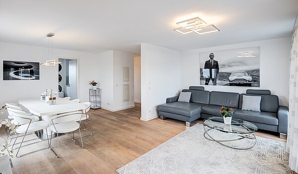 Penthouse de 3 habitaciones | München-Riem | 70468 | Wohnzimmer mit Küche