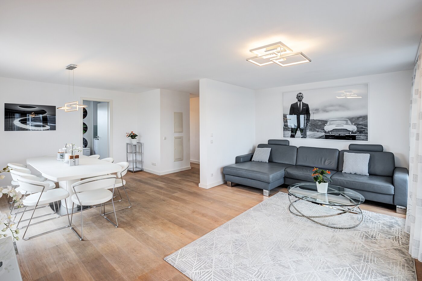 Penthouse de 3 habitaciones | München-Riem | 70468 | Wohnzimmer mit Küche