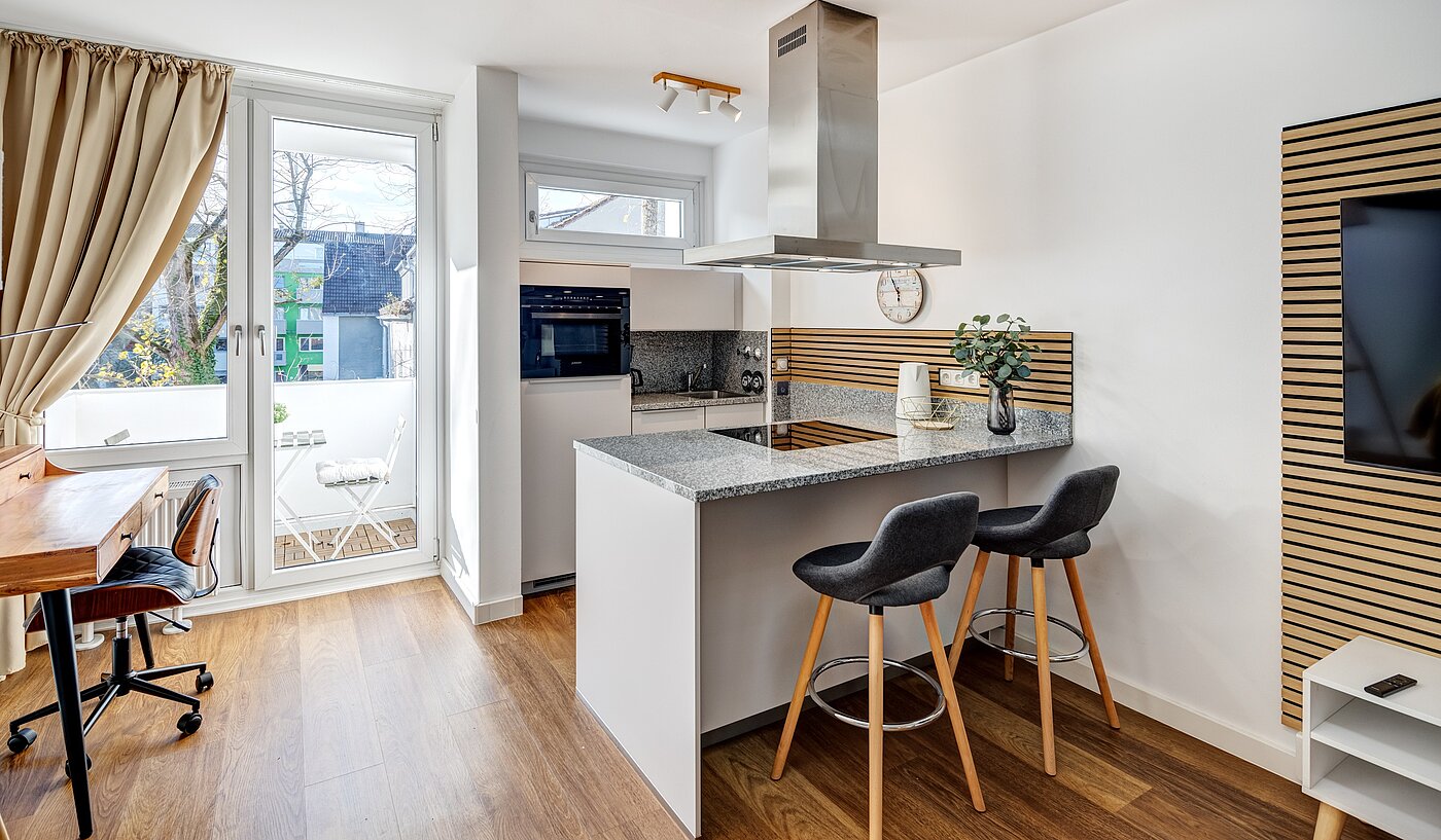 Apartment de 1 habitación | München-Milbertshofen | 70183 | ...und Barhockern