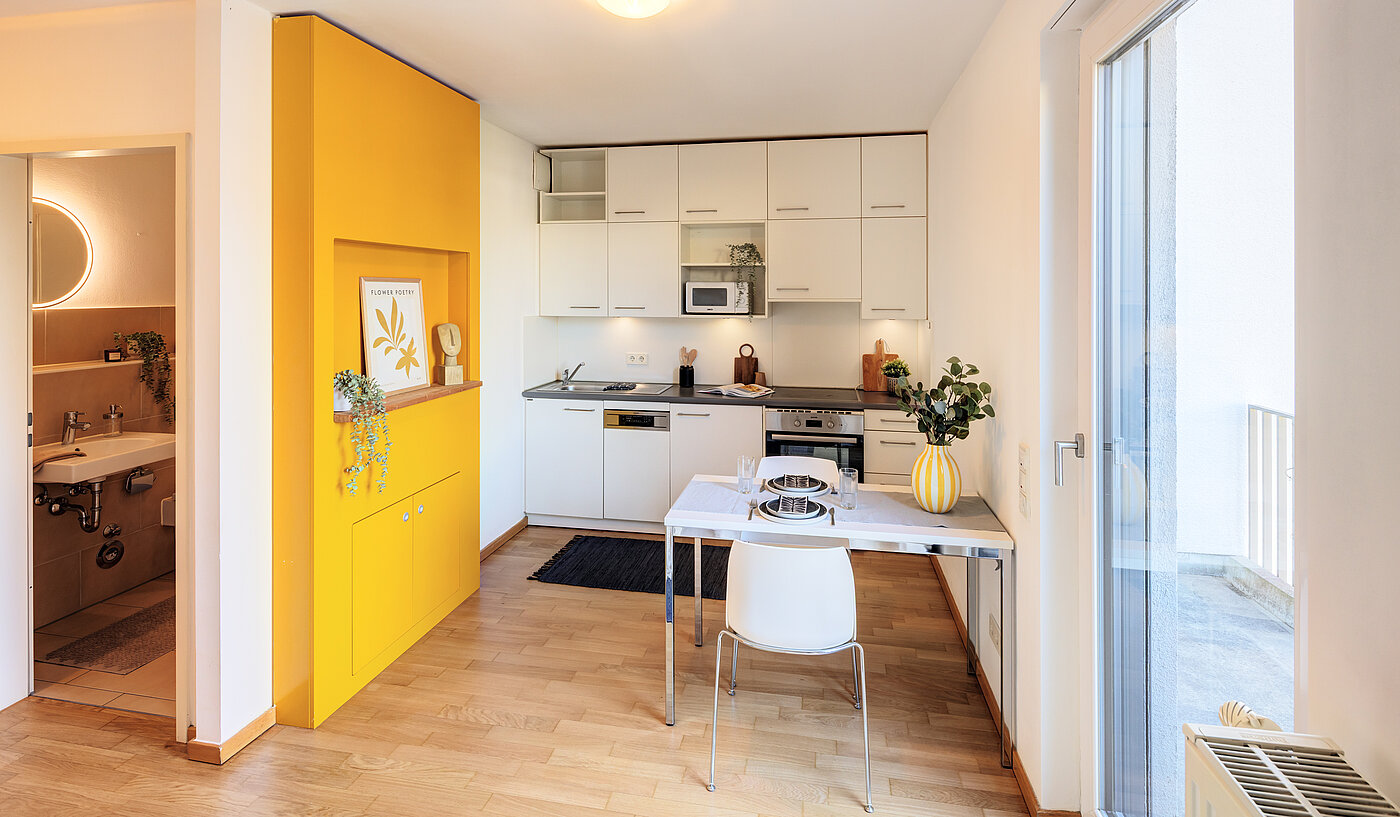 Apartment de 1 habitación | München-Ramersdorf | 70415 | Küche / Essbereich