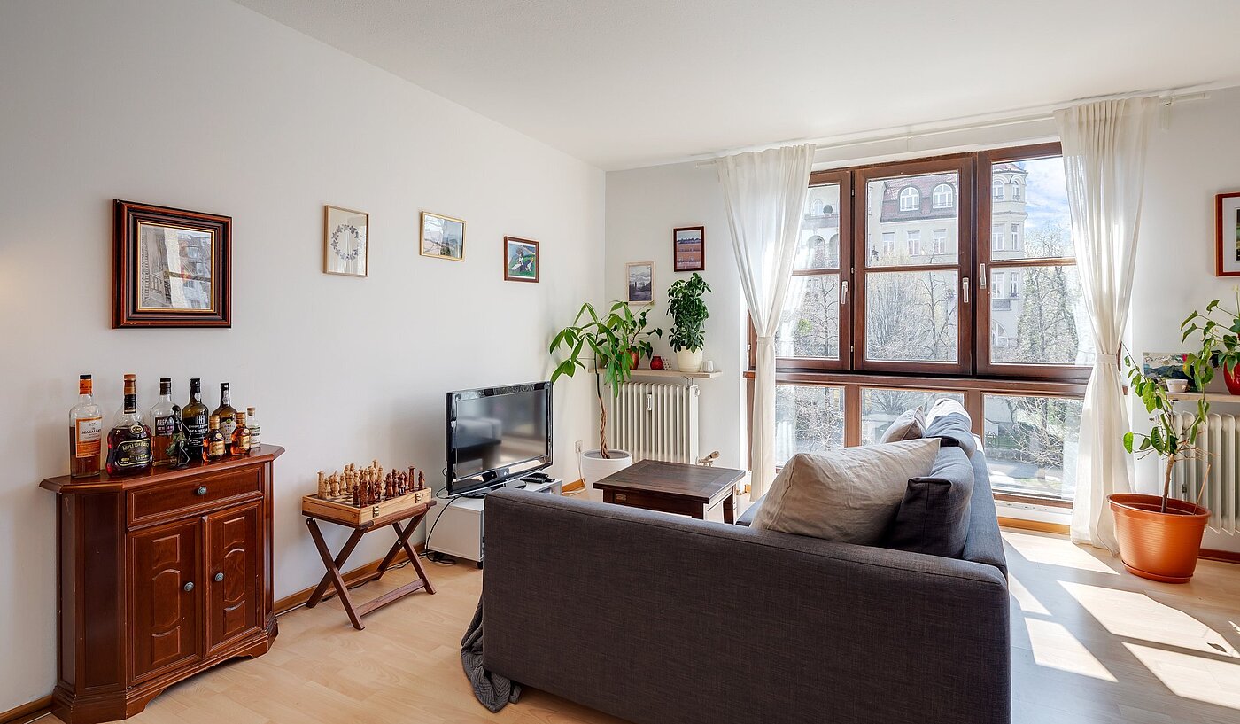 Apartamento de 2 habitaciones | München-Neuhausen | 2003ML5 | Helles Wohnzimmer mit...