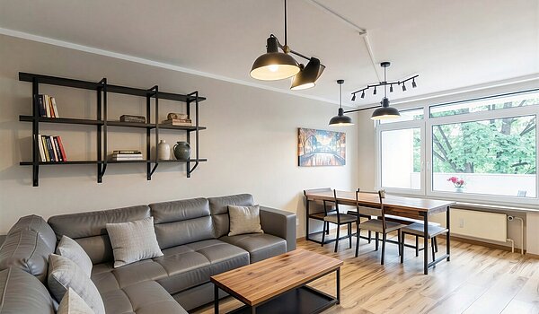 Apartamento de 4 habitaciones | München-Aubing | 70276 | KI-generiertes Möblierungsbeispiel