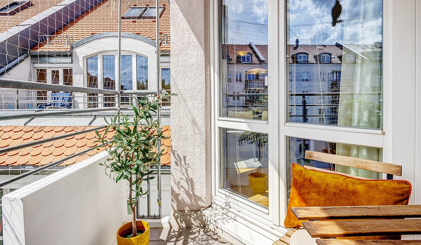 Apartamento de 1.5 habitaciones | München-Schwabing | 2205ML81 | Sonniger Balkon
