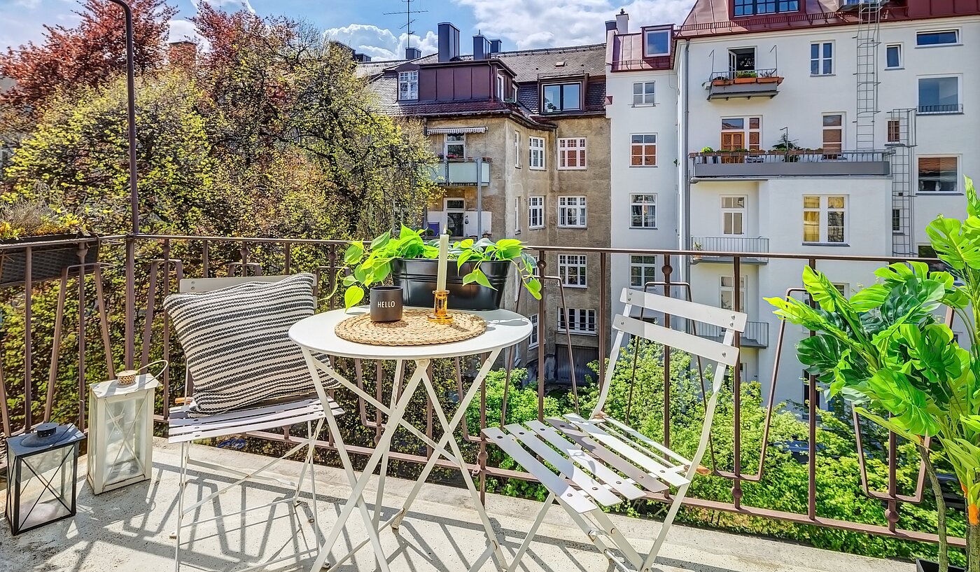 Apartamento de 1.5 habitaciones | München-Schwabing | 70014 | Sonniger Balkon