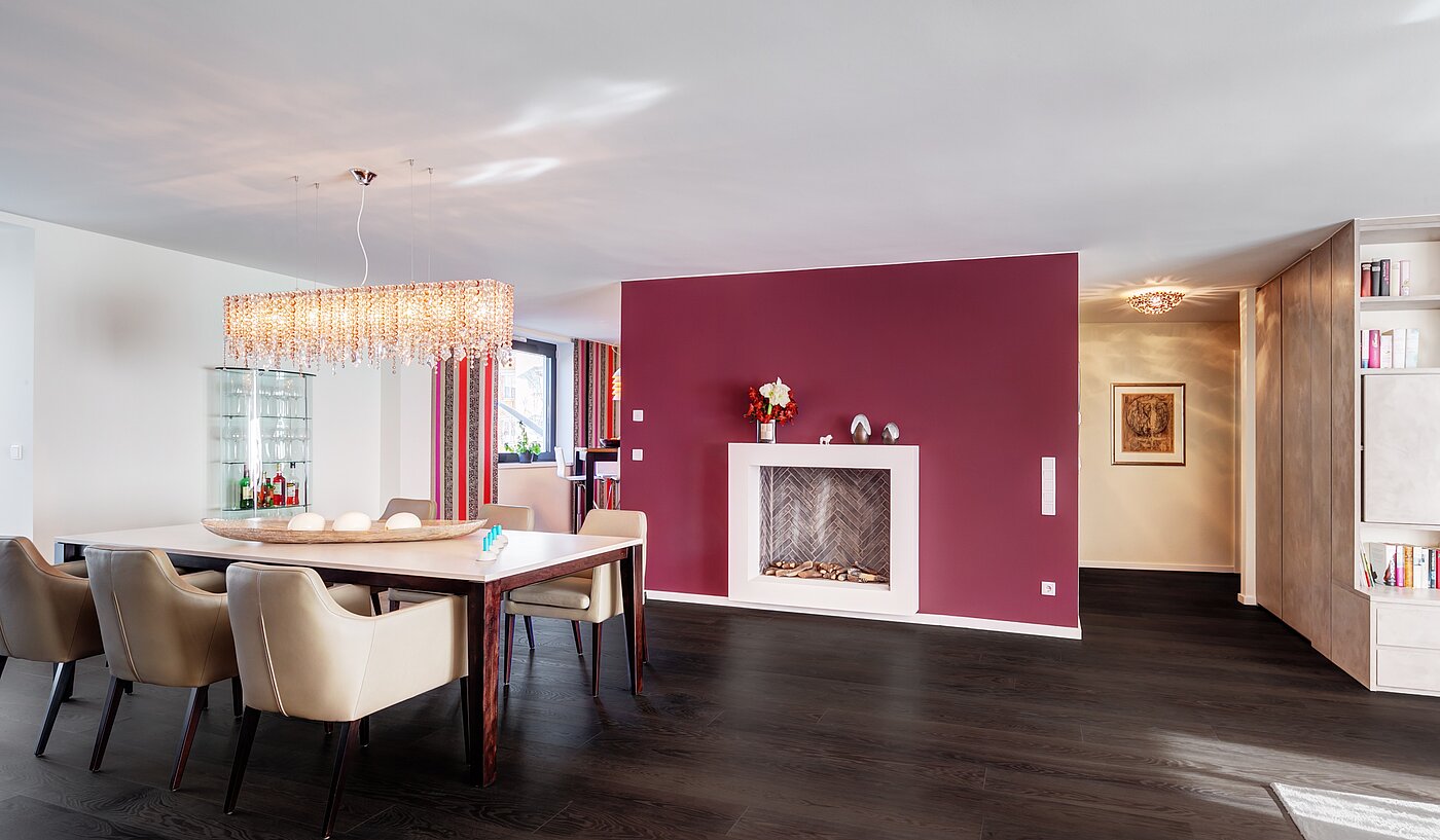 Apartamento de 3 habitaciones | München-Schwabing | 1511ML1 | Essbereich mit Kamin