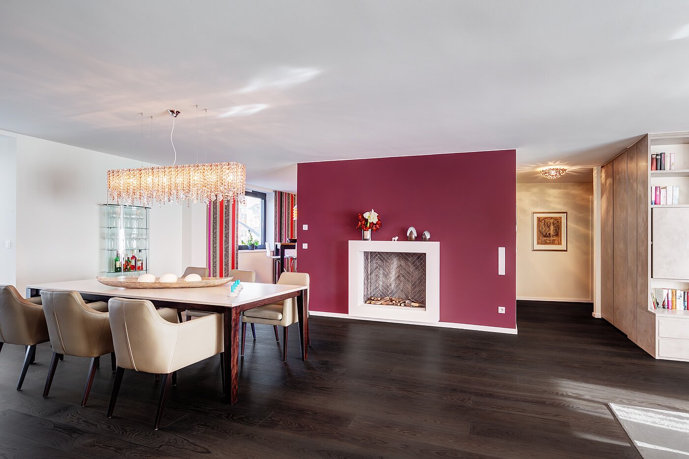 Apartamento de 3 habitaciones | München-Schwabing | 1511ML1 | Essbereich mit Kamin