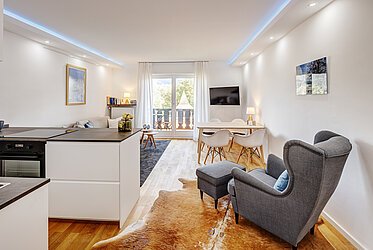 Bad Wiessee: Apartamento de 2 habitaciones con vistas al lago y a la montaña