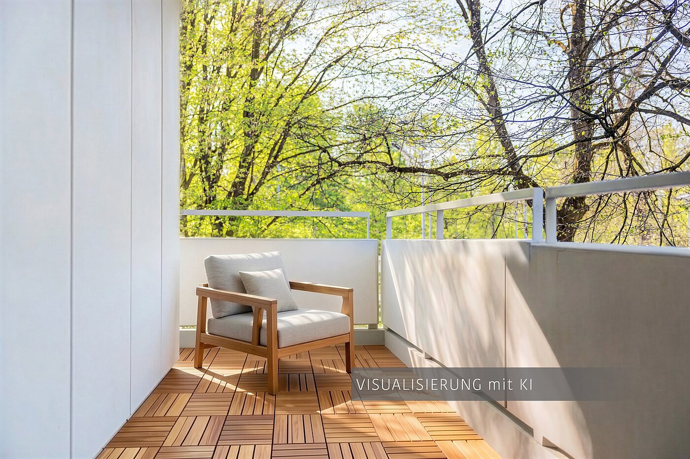Apartamento de 3.5 habitaciones | München-Bogenhausen | 703052 | Sonniger Westbalkon ( Visualisierung mit KI )