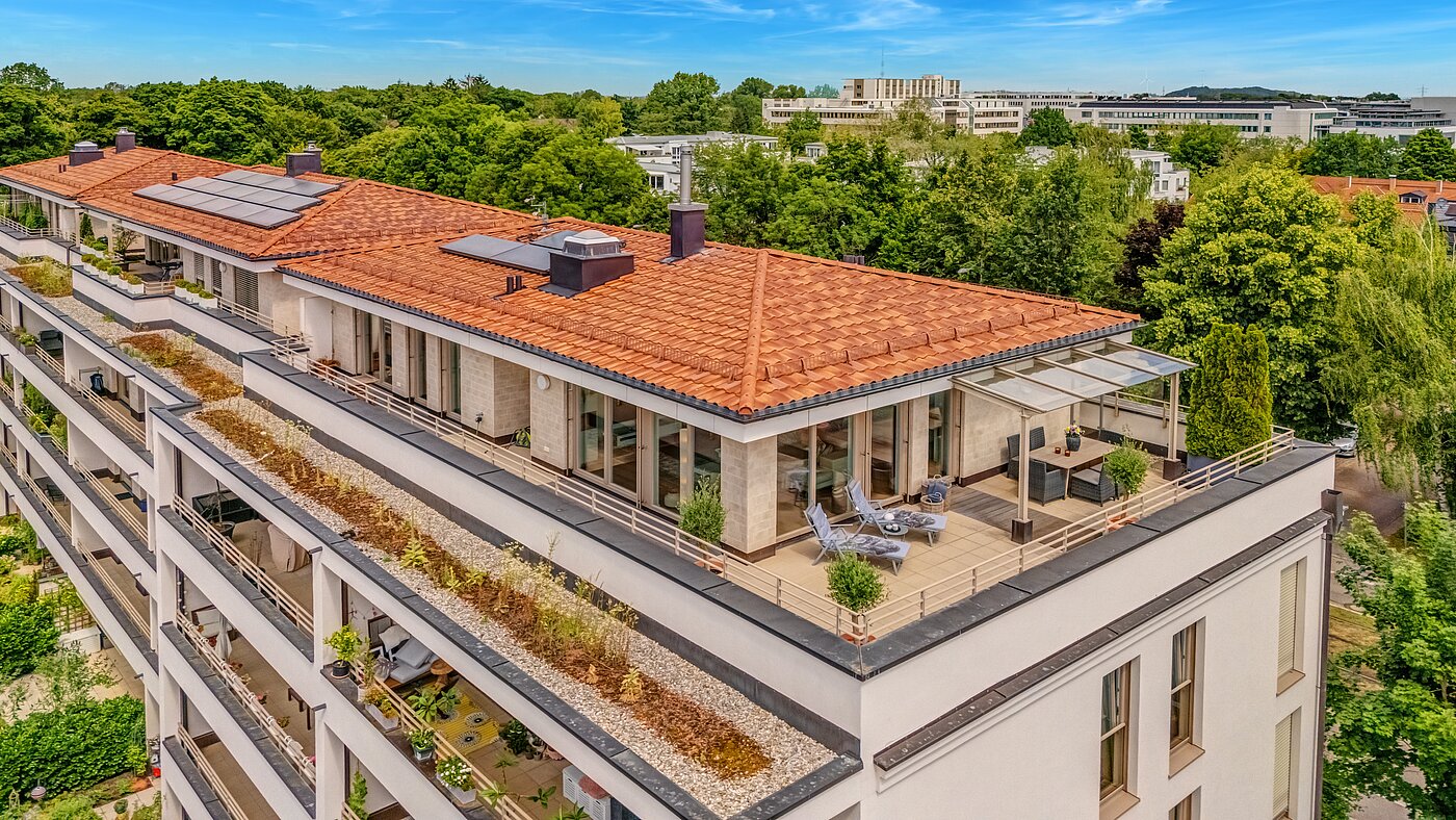 Penthouse de 3.5 habitaciones | München-Oberföhring | 70237 | Luftaufnahme