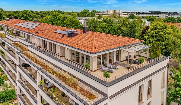 Penthouse de 3.5 habitaciones | München-Oberföhring | 70237 | Luftaufnahme