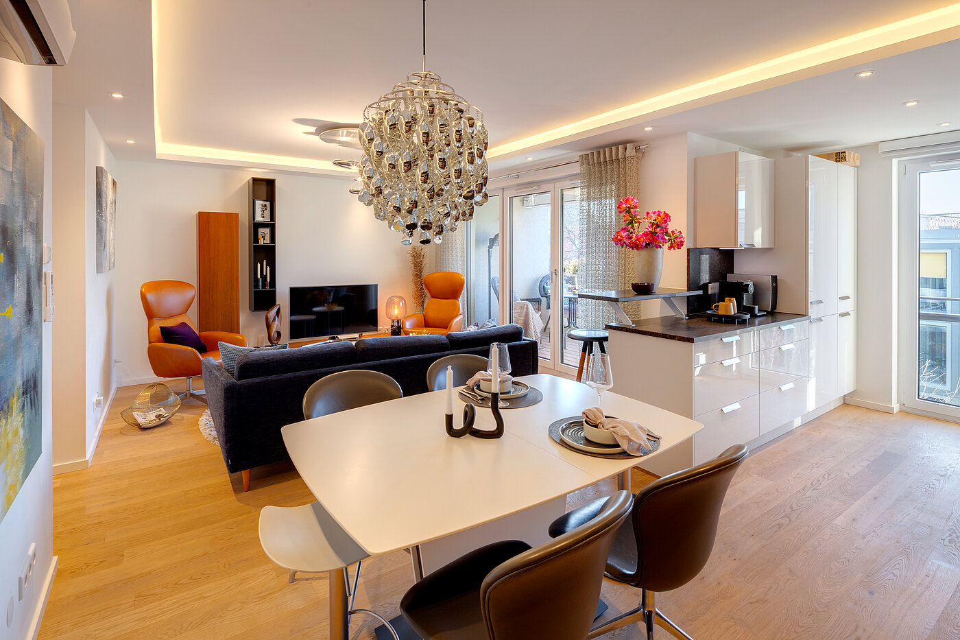 Apartamento de 4 habitaciones | München-Bogenhausen | 70380 | Wohnzimmer...