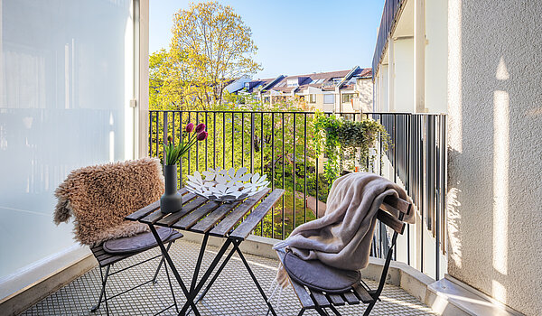 Apartment de 1.5 habitaciones | München-Bogenhausen | 702971 | ...auf dem Balkon...