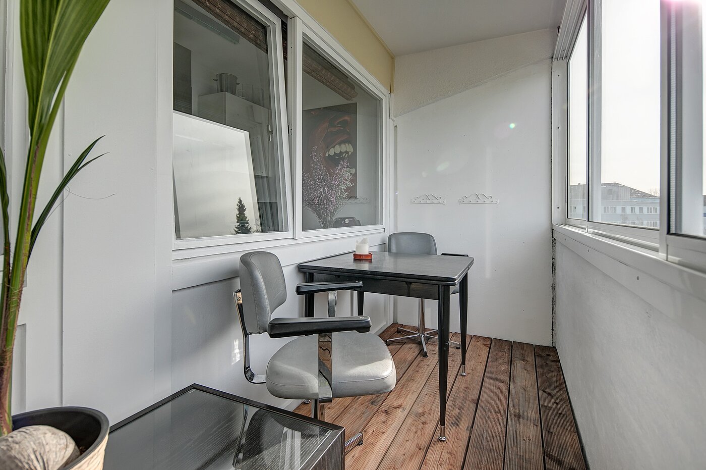 Apartamento de 1.5 habitaciones | München-Obergiesing | 70136 | ...Zugang zum verglasten Balkon