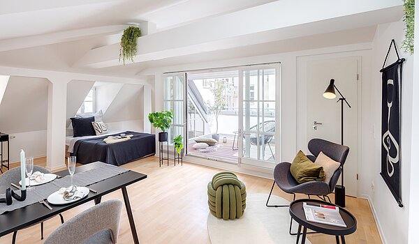 Piso ático de 1 habitación | München-Sendling | 700402