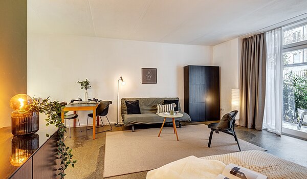 Piso loft de 1 habitación | München-Isarvorstadt | 2211ML7 | Strukturierte Aufteilung: Wohnen, Schlafen und...