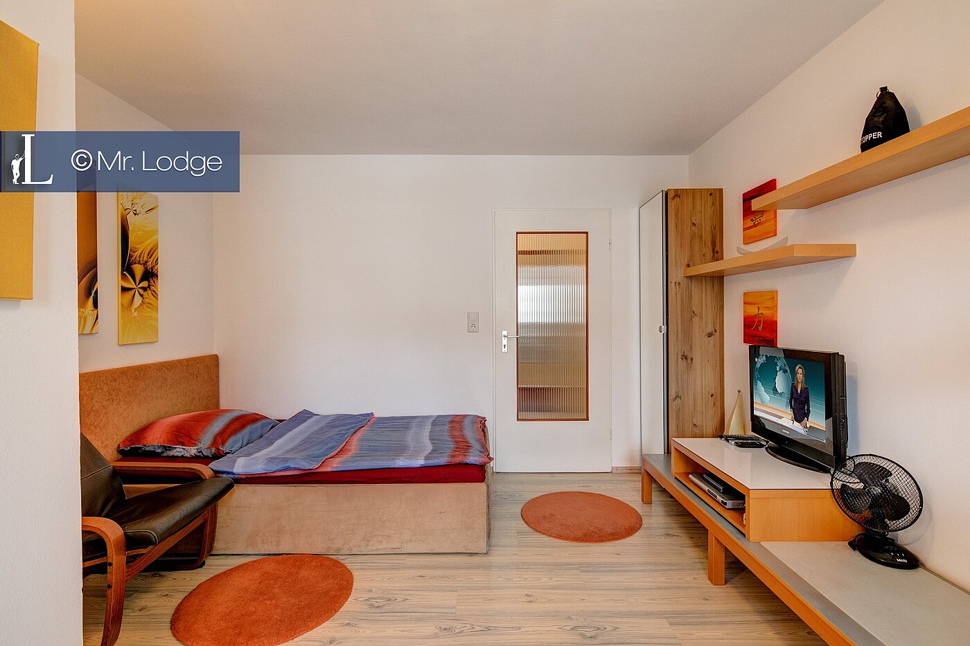 Apartamento de 1 habitación | München-Milbertshofen | 1710ML5 | Blick zum Bett