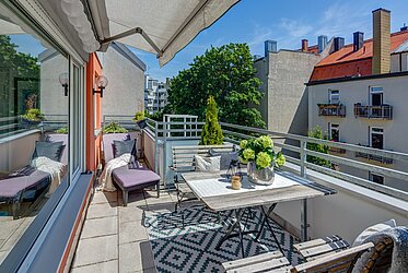 Schwabing: Für Sonnenanbeter - Apartment mit Dachterrasse 