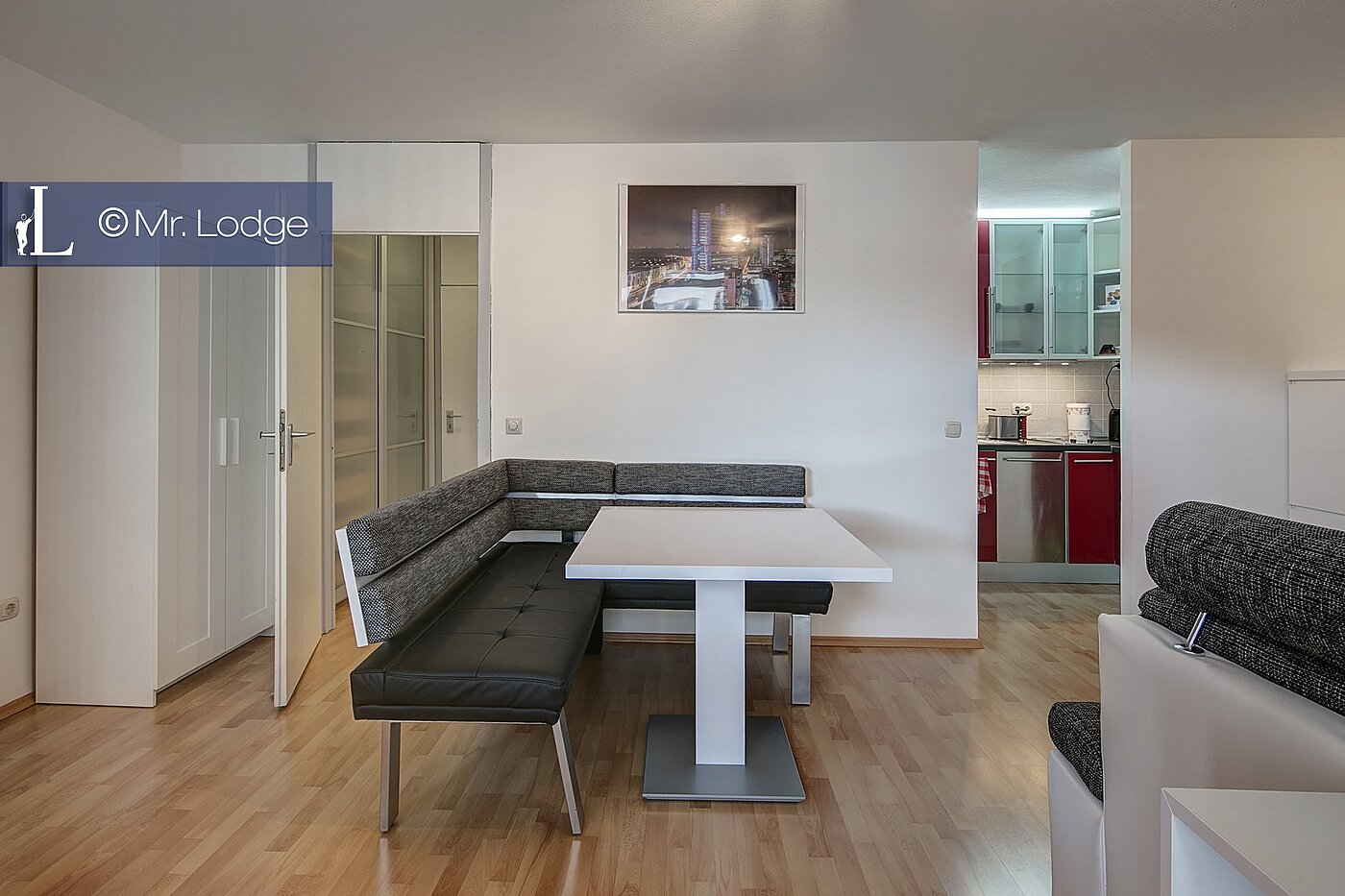 Apartamento de 1 habitación | München-Sendling-Westpark | 1706ML8 | Essecke mit Blick zur Küche