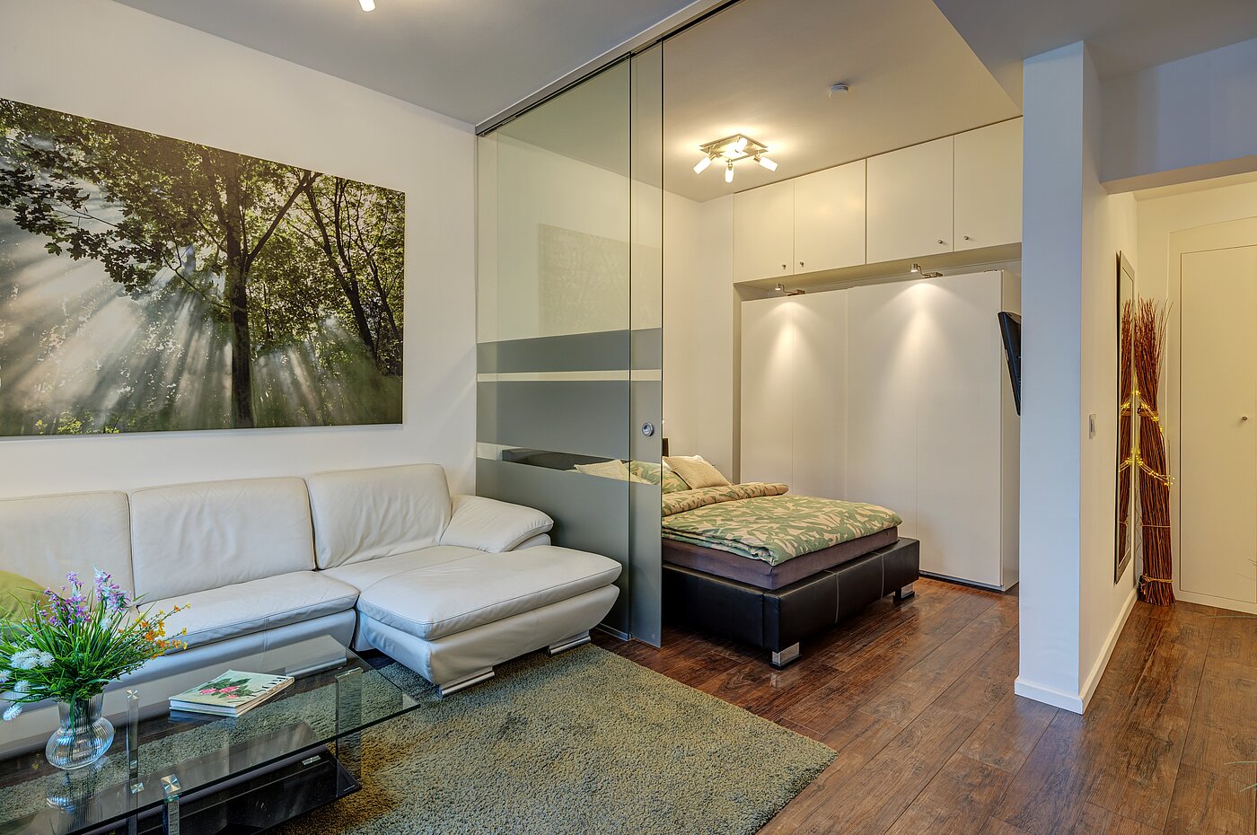 Apartamento de 1 habitación | München-Neuhausen | 70235 | ...und Schlafbereich