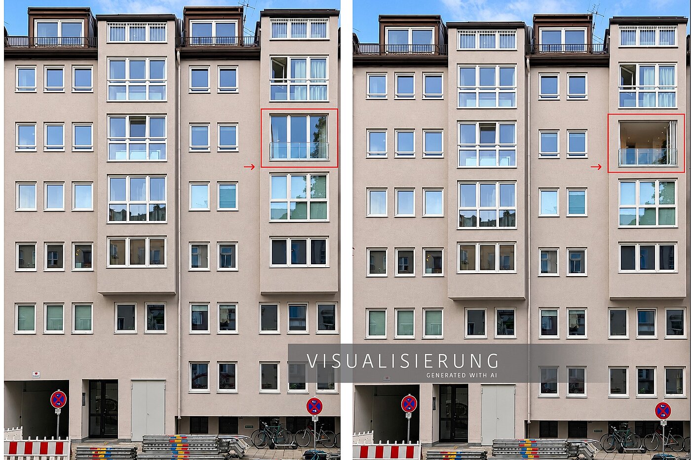 Apartamento de 2 habitaciones | München-Isarvorstadt | 70459 | Hier mit Faltfenster, außen...
