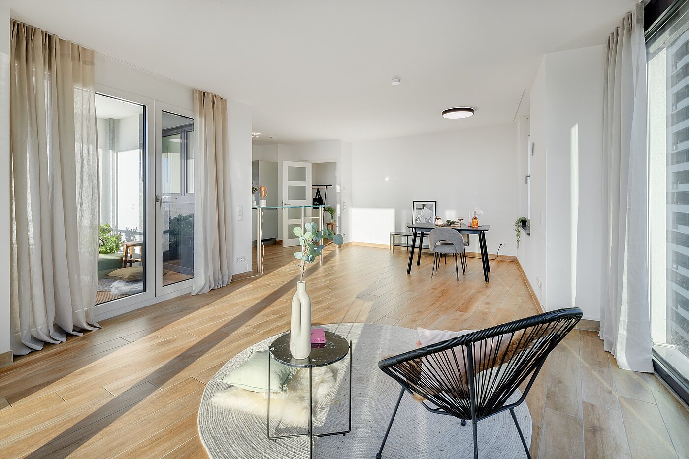 Apartamento de 3 habitaciones | München-Obersendling | 70260 | Wohn- Essbereich