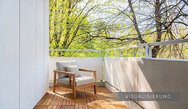 Apartamento de 3.5 habitaciones | München-Bogenhausen | 703052 | Sonniger Westbalkon (Visualisierung)